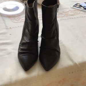 Black leather boots